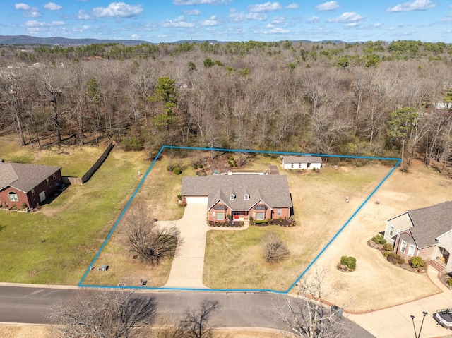 aerial view with a view of trees