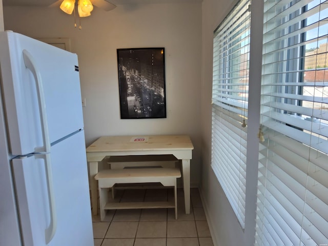 111 Prospect Ave Unit 10, Hot Springs, AR 71901 - tiled dining area with a ceiling fan