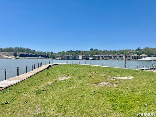 532 Grand Point Dr Unit C1, Hot Springs, AR 71901 - view of yard with a water view and a boat dock