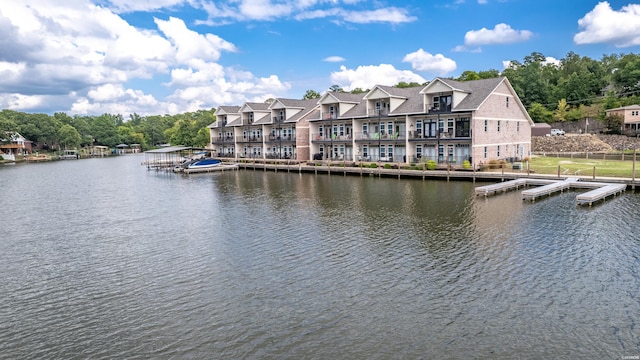532 Grand Point Dr Unit C1, Hot Springs, AR 71901 - water view featuring a dock