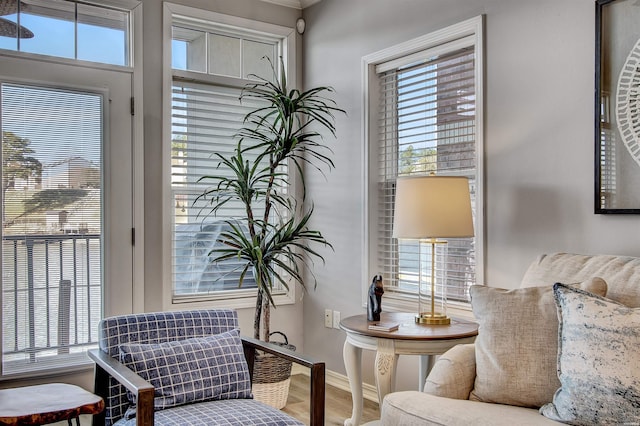 532 Grand Point Dr Unit C1, Hot Springs, AR 71901 - sitting room with baseboards and wood finished floors