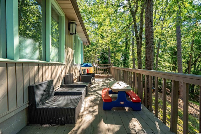 view of wooden terrace