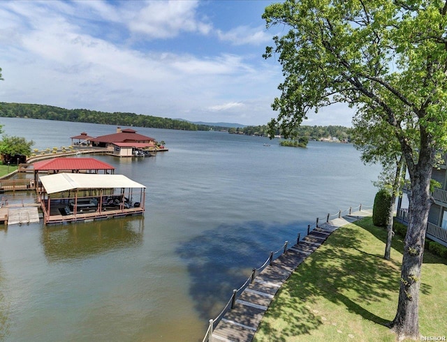 400 Farr Shores Dr Unit 15F, Hot Springs, AR 71913 - dock area featuring a water view and boat lift