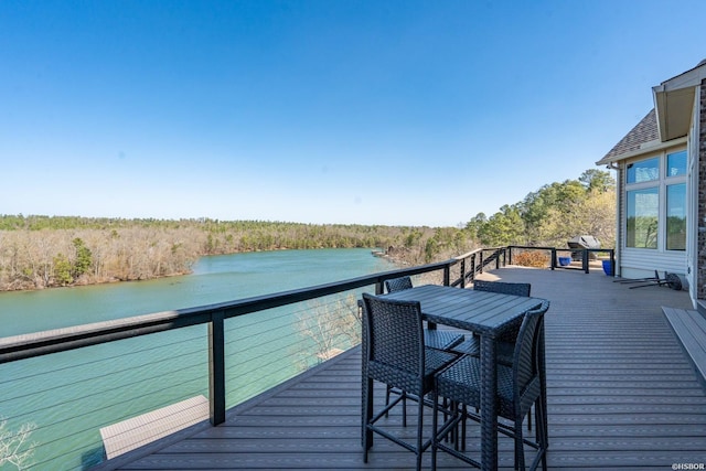 116 Lake Forest Shores Dr, Hot Springs, AR 71913 - deck featuring a water view and a view of trees