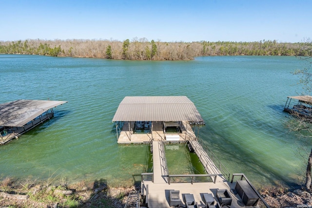 116 Lake Forest Shores Dr, Hot Springs, AR 71913 - dock area with a water view