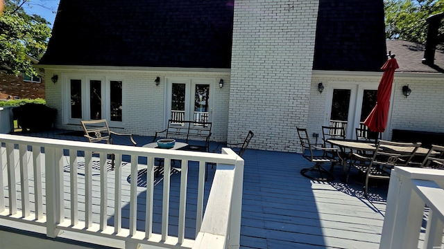338 Sunset Bay Rd, Hot Springs, AR 71913 - wooden deck with outdoor dining area