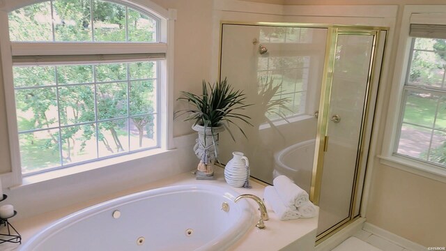 338 Sunset Bay Rd, Hot Springs, AR 71913 - full bath with a stall shower and a jetted tub
