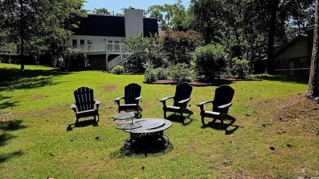 338 Sunset Bay Rd, Hot Springs, AR 71913 - view of grassy yard featuring stairway