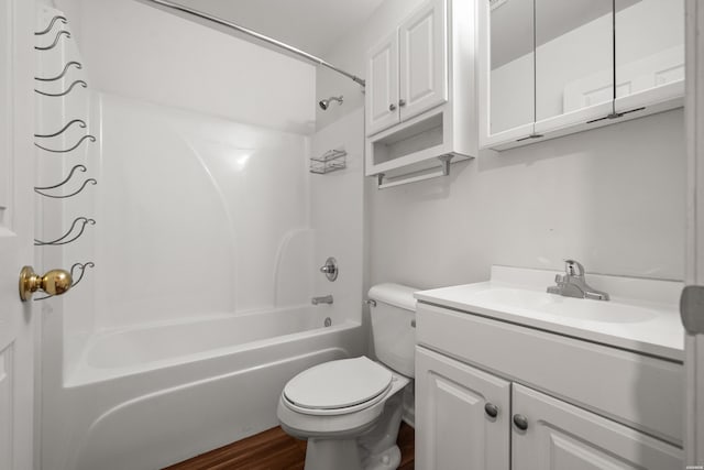 231 Garland Ave, Hot Springs, AR 71913 - full bathroom with vanity, washtub / shower combination, and wood finished floors