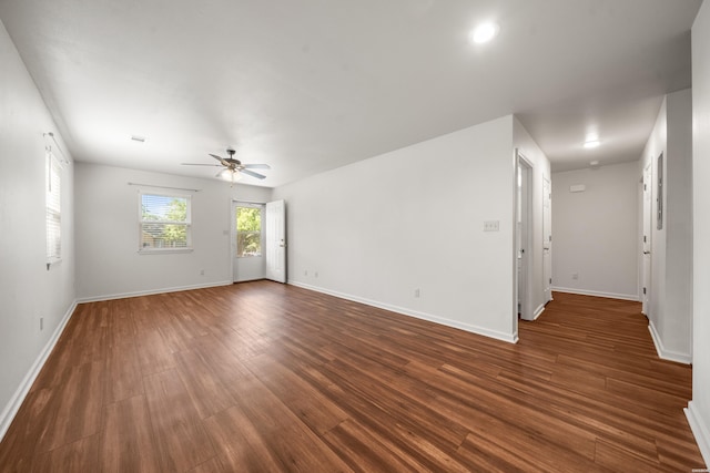 231 Garland Ave, Hot Springs, AR 71913 - unfurnished room featuring dark wood-style flooring and ceiling fan