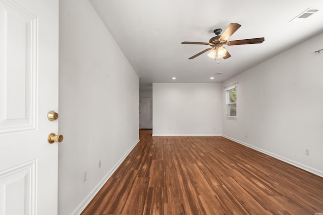 231 Garland Ave, Hot Springs, AR 71913 - unfurnished room with wood finished floors, ceiling fan, and recessed lighting