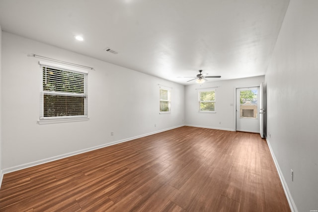 231 Garland Ave, Hot Springs, AR 71913 - spare room featuring wood finished floors, ceiling fan, and recessed lighting