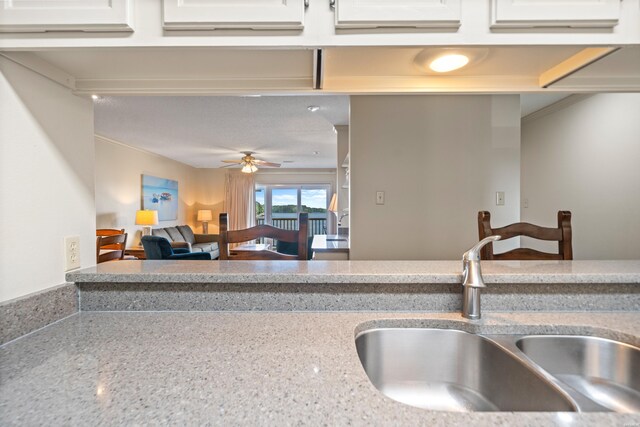 5371 Central Ave Unit 6J, Hot Springs, AR 71913 - kitchen featuring a sink and a ceiling fan