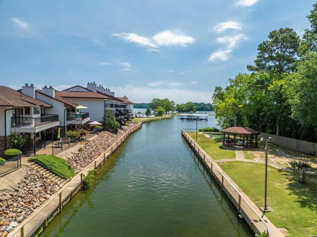 5371 Central Ave Unit 6J, Hot Springs, AR 71913 - water view featuring a gazebo