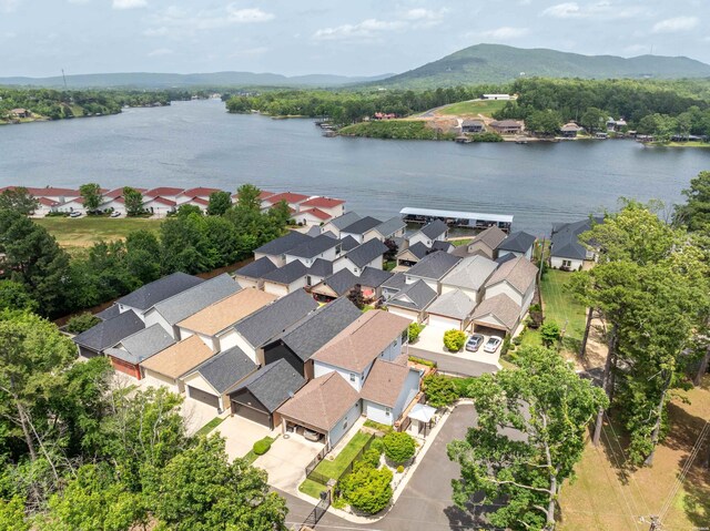 125 Eagle View Pt, Hot Springs, AR 71913 - aerial perspective of suburban area featuring a water and mountain view