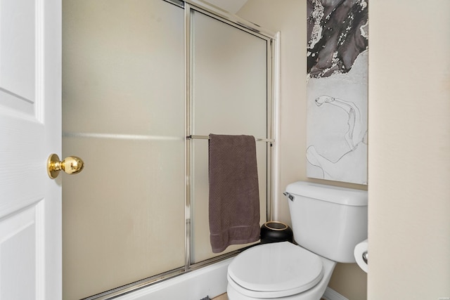 125 Eagle View Pt, Hot Springs, AR 71913 - full bathroom with toilet and a shower with shower door