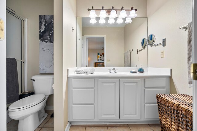 125 Eagle View Pt, Hot Springs, AR 71913 - bathroom with vanity, tile patterned flooring, and toilet