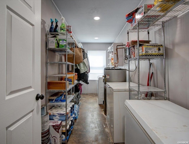 111 Westgate Ter, Hot Springs, AR 71913 - clothes washing area with washing machine and clothes dryer, laundry area, and recessed lighting