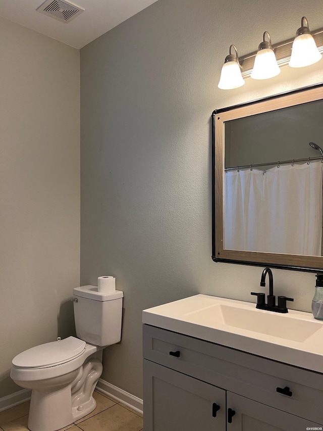 107 Legacy Ln, Hot Springs, AR 71901 - full bath featuring baseboards, visible vents, toilet, tile patterned floors, and vanity