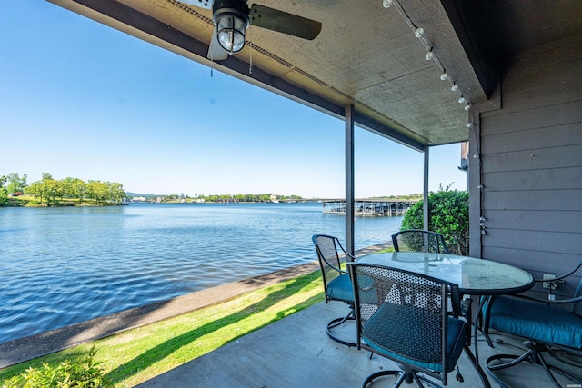200 Hamilton Oaks Dr Unit N-1, Hot Springs, AR 71913 - view of patio with a water view and outdoor dining space
