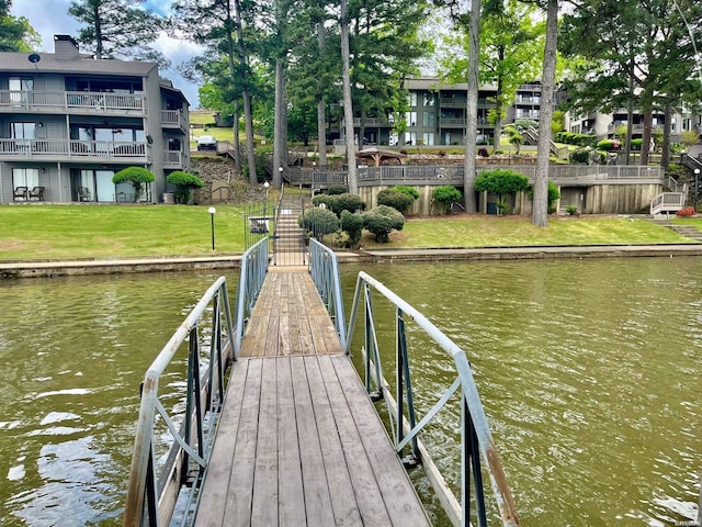 200 Hamilton Oaks Dr Unit N-1, Hot Springs, AR 71913 - dock featuring a water view and a yard