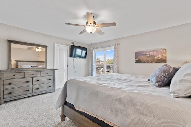 200 Hamilton Oaks Dr Unit N-1, Hot Springs, AR 71913 - bedroom featuring carpet flooring, access to exterior, and ceiling fan