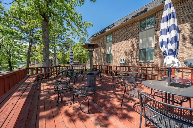 1135 Twin Points Rd Unit D, Hot Springs, AR 71913 - deck featuring outdoor dining area