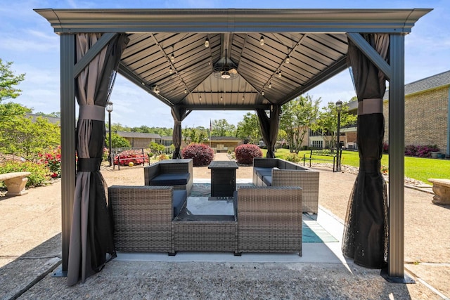 1135 Twin Points Rd Unit D, Hot Springs, AR 71913 - view of patio / terrace featuring a gazebo