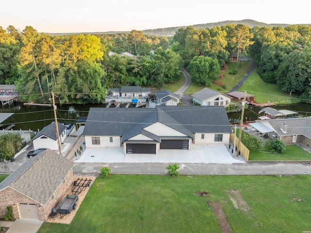 drone / aerial view with a residential view