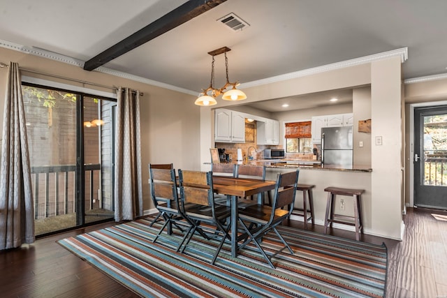 200 Hamilton Oaks Dr Unit G-2, Hot Springs, AR 71913 - dining room with crown molding and dark wood-style floors