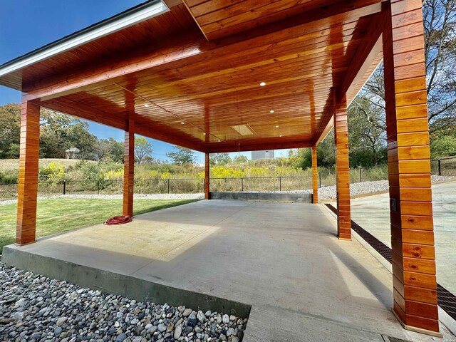 view of patio with fence