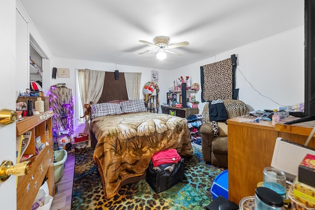 1638 Thornton Fry, Hot Springs, AR 71913 - bedroom featuring ceiling fan and wood finished floors