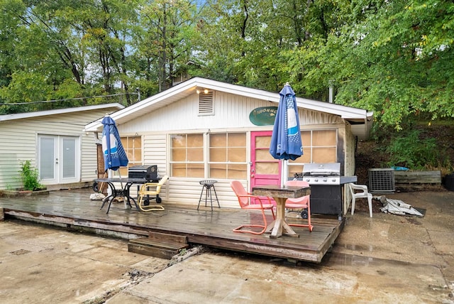 1638 Thornton Fry, Hot Springs, AR 71913 - back of house with outdoor dining space, a deck, and french doors