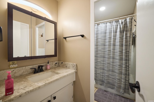 740 Weston Rd Unit A-508, Hot Springs, AR 71913 - bathroom with shower / bathtub combination with curtain and vanity