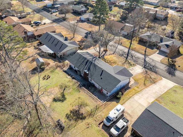 aerial view featuring a residential view