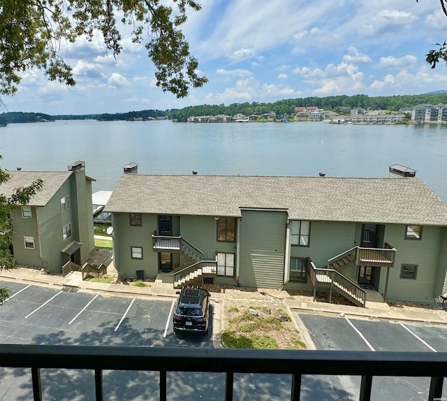 water view with stairway