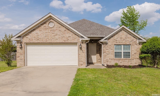 710 Fair Ln, Alexander, AR 72002 - single story home featuring brick siding, a garage, driveway, and a front yard