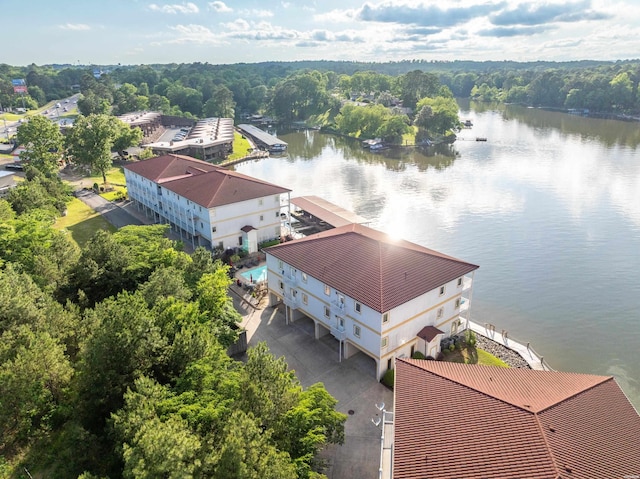 1380 Airport Rd Unit C2, Hot Springs, AR 71913 - drone / aerial view of a large body of water and a forest