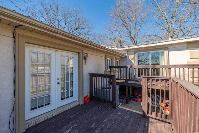 deck with french doors