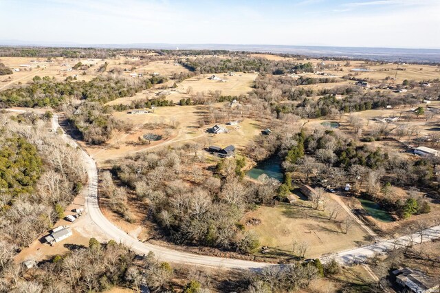 bird's eye view with a rural view