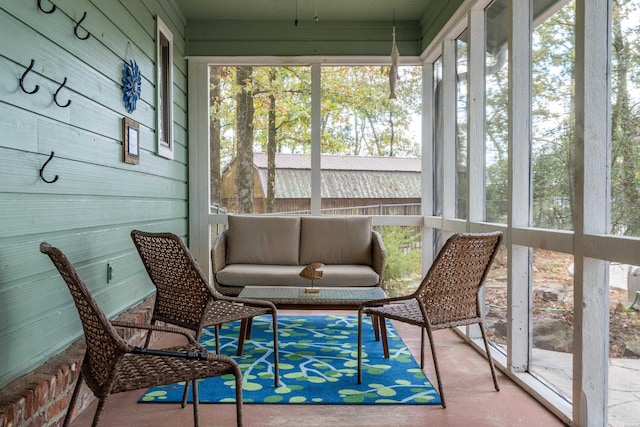 view of sunroom / solarium