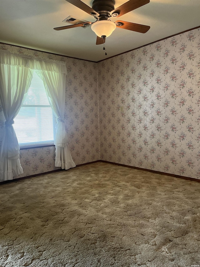 811 N 1st St, Glenwood, AR 71943 - unfurnished room featuring carpet floors and a ceiling fan