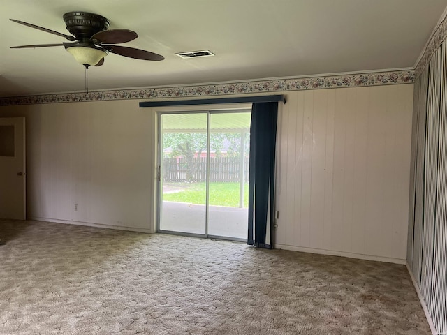 811 N 1st St, Glenwood, AR 71943 - spare room with carpet flooring and ceiling fan
