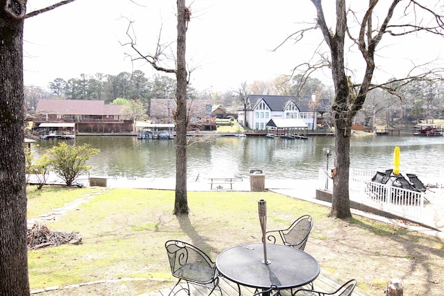 189 Bayshore Cv, Hot Springs, AR 71913 - view of patio / terrace featuring a water view