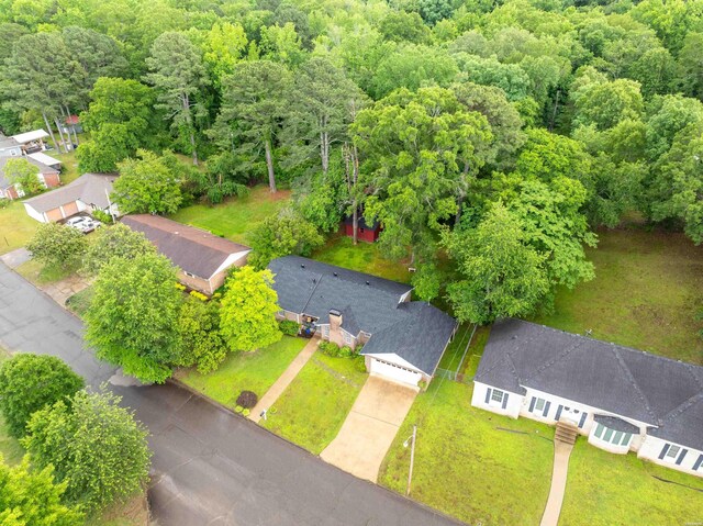 206 Shawnee St, Hot Springs, AR 71901 - aerial view of residential area featuring a forest