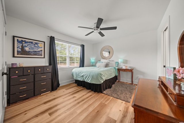 624 Ridgeway St, Hot Springs, AR 71901 - bedroom featuring light wood finished floors and ceiling fan