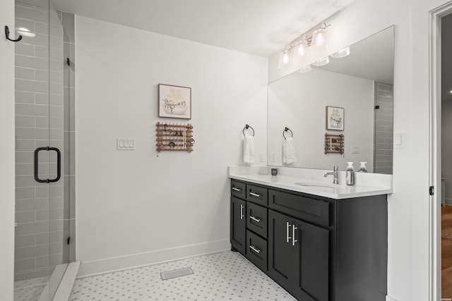 624 Ridgeway St, Hot Springs, AR 71901 - full bath with vanity, tile patterned floors, and a stall shower