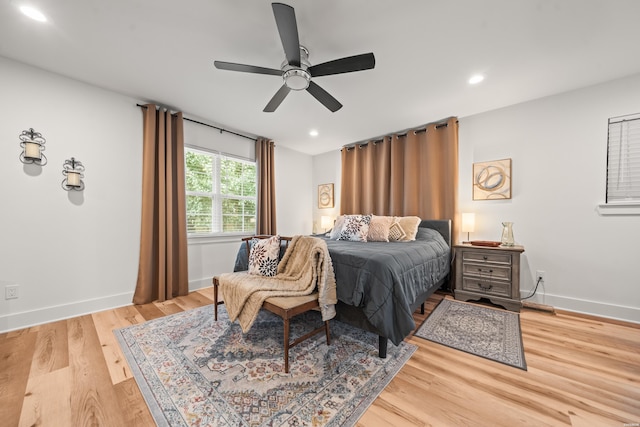 624 Ridgeway St, Hot Springs, AR 71901 - bedroom featuring recessed lighting, wood finished floors, and ceiling fan