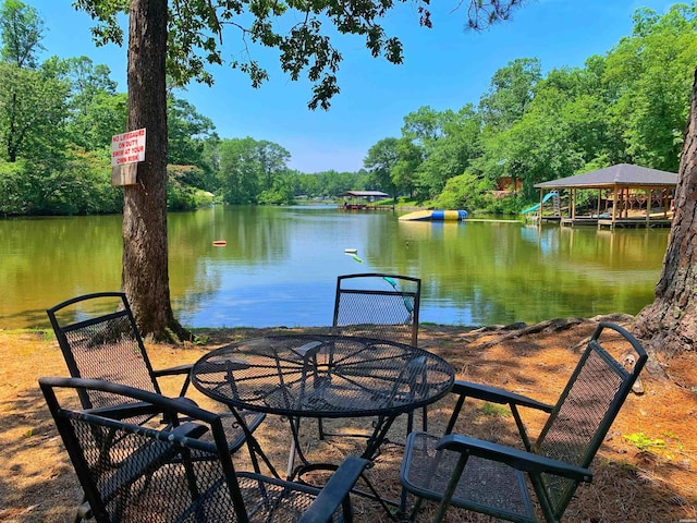 150 Shady Oak Trl, Hot Springs, AR 71913 - dock area with a water view and a view of trees