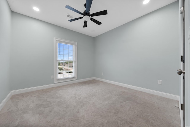202 Quail Ridge Dr, Hot Springs, AR 71901 - carpeted spare room featuring a ceiling fan and recessed lighting
